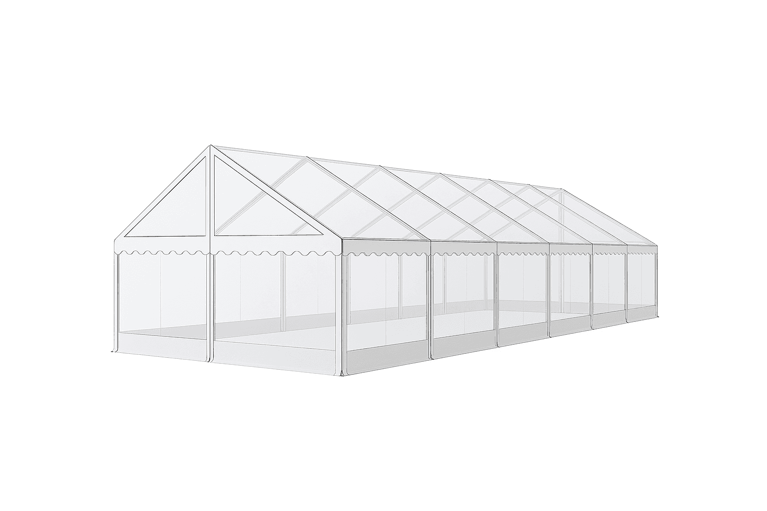 Rammetelt 5×18 meter