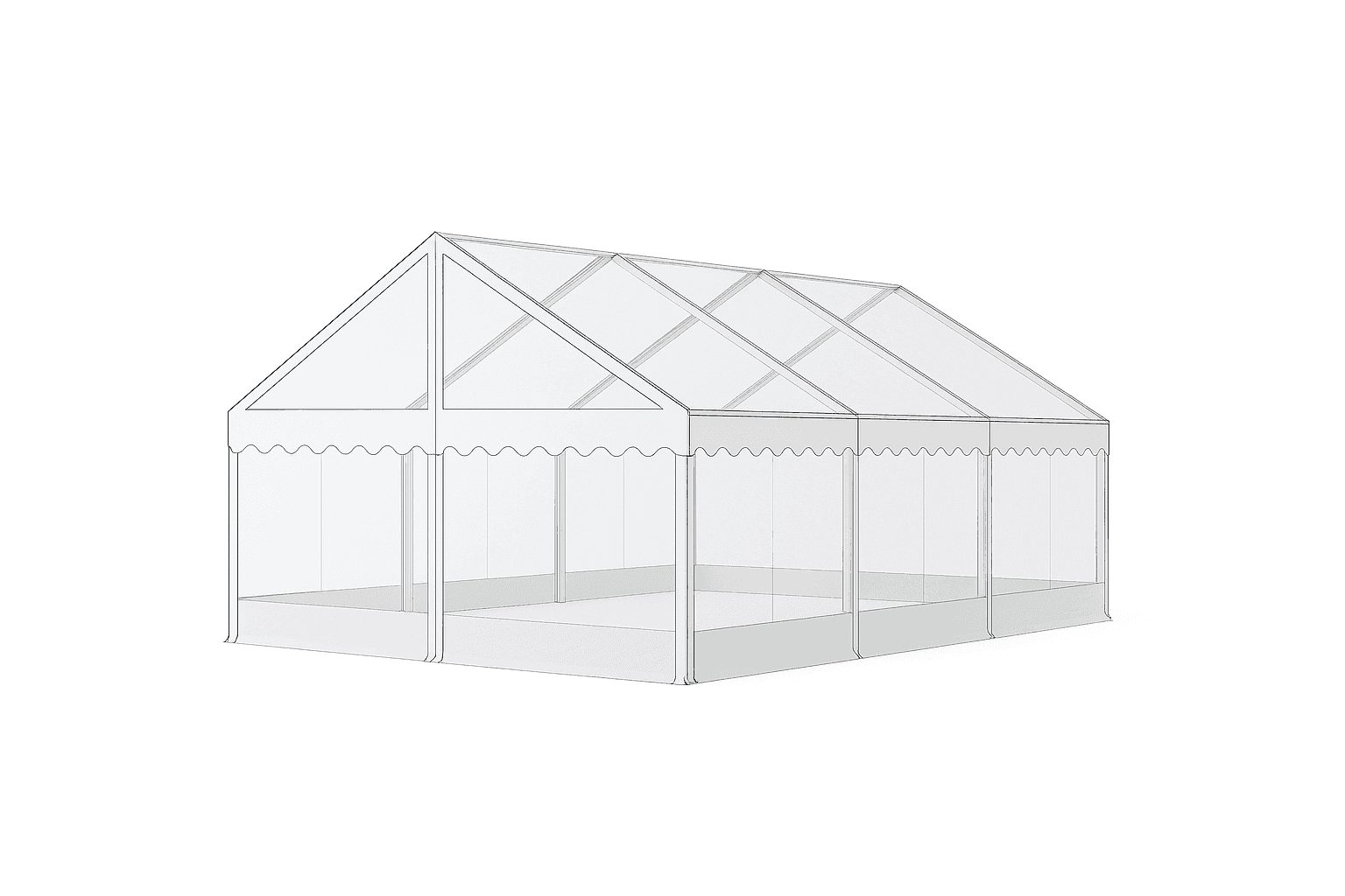 Rammetelt 5×9 meter